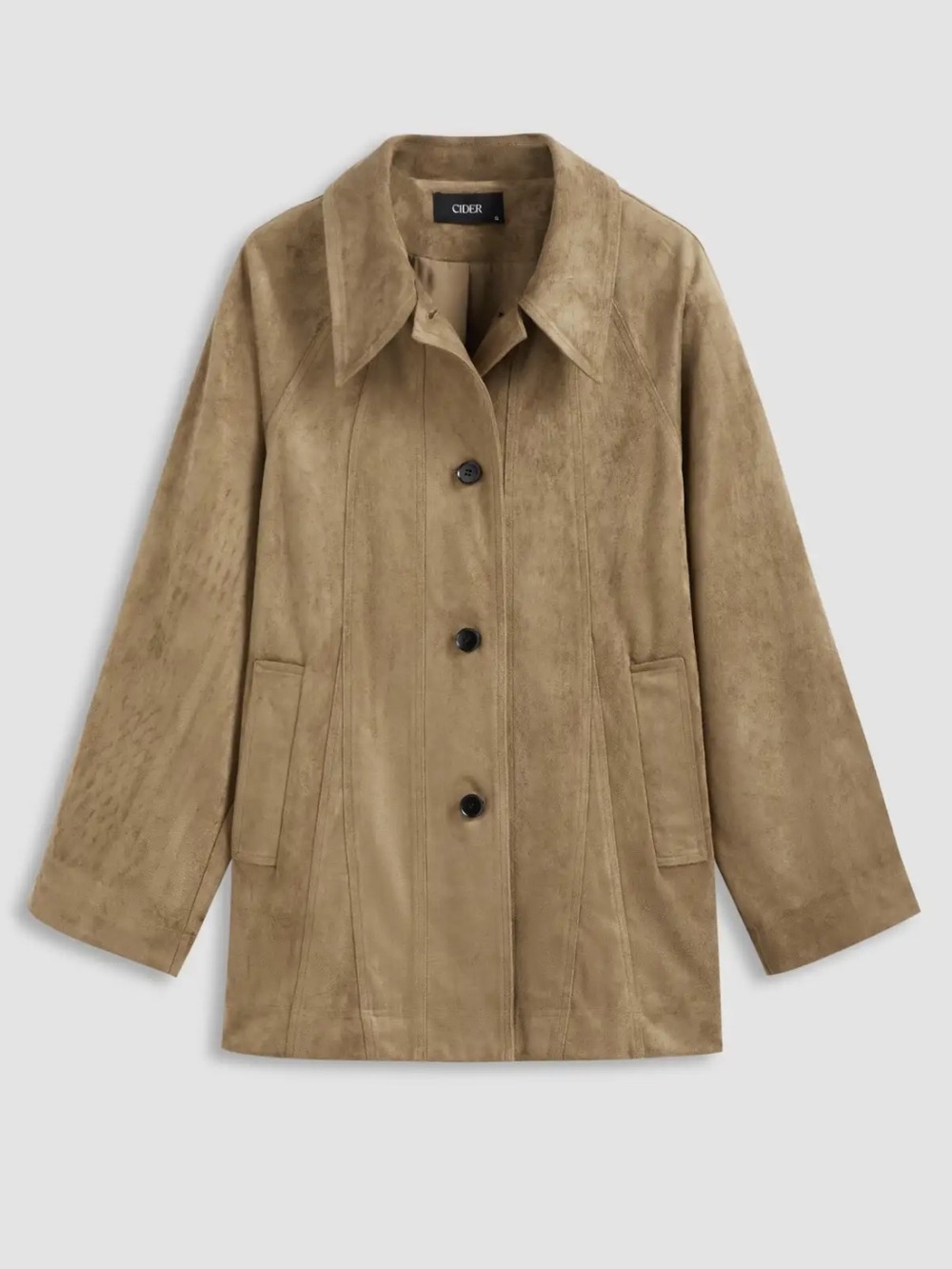 NWT CIDER SUEDE COLLAR SOLID BUTTON - Picture 5 of 12